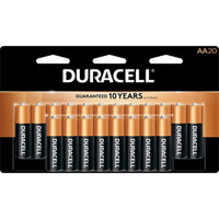 

Duracell CopperTop AA Alkaline Battery, 20-Pack