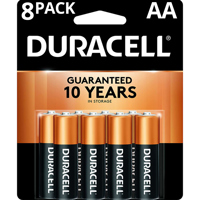 

Duracell CopperTop AA Alkaline Battery, 8-Pack