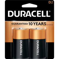 

Duracell CopperTop D Alkaline Battery, 2-Pack