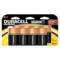 

Duracell CopperTop D Alkaline Battery, 8-Pack