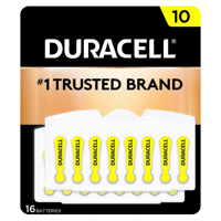 

Duracell 1.4V Size 10 Zinc Air Hearing Aid Battery, 16-Pack