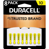 

Duracell Duracell 1.4v Zinc Air Hearing Aid Batteries, Size 10, 8 Pack
