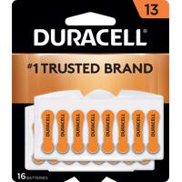 

Duracell 1.4V Size 13 Zinc Air Hearing Aid Battery, 16-Pack