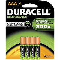 

Duracell AAA 850mAh NiMH Rechargeable Battery, 4-Pack