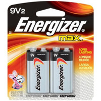 

Energizer MAX 9V Alkaline Battery, 2-Pack