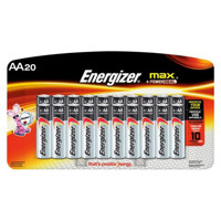 

Energizer Max AA 1.5V Alkaline Battery, 20-Pack