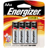 

Energizer MAX AA 1.5V Alkaline Battery, 4-Pack