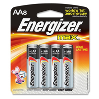 

Energizer MAX AA 1.5V Alkaline Battery, 8-Pack