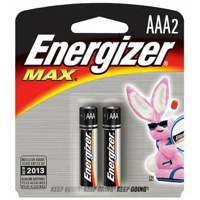 

Energizer MAX AAA 1.5V Alkaline Battery, 2-Pack