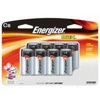 

Energizer MAX C 1.5V Alkaline Battery, 8-Pack