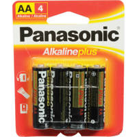 

Panasonic AA 1.5V Alkaline Plus General Purpose Battery, 4-Pack