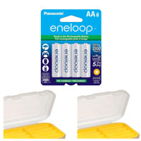 

Panasonic Eneloop AA 2000mAh Rechargeable Ni-MH Battery with Dot Line AA Battery Case, 8-Pack