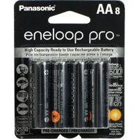 

Panasonic Eneloop Pro AA 2550mAh Rechargeable NiMH Battery, 500 Recharge Cycles, 8-Pack