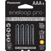 

Panasonic Eneloop Pro AAA NiMH 950mAh Rechargeable Battery, 500 Recharge Cycles, 4 Pack