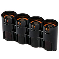 

PowerPax Storacell by Slim Line "C4" Battery Caddy, Black - Holds 4 "C" Batteries