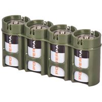 

PowerPax Storacell by Slim Line "C4" Battery Caddy, Military Green - Holds 4 "C" Batteries