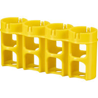 

PowerPax Storacell by Slim Line "C4" Battery Caddy, Yellow - Holds 4 "C" Batteries