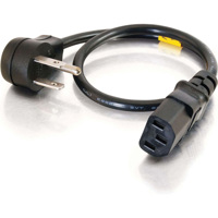 

C2G 1.5ft 18 AWG Universal Flat Panel Power Cord (NEMA 5-15P to IEC320C13)