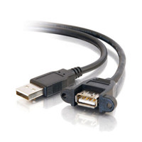 

C2G 6" Panel-Mount USB 2.0 A Male to A Female Cable