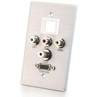 

C2G Single Aluminum Keystone Wallplate