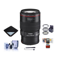 

Canon EF 100mm f/2.8L IS USM Macro AF Lens Kit, - U.S.A - with 67mm Filter Kit, Lens Cap Leash, Lens Cleaning Kit, Lens Wrap (15x15), Mac Software Package