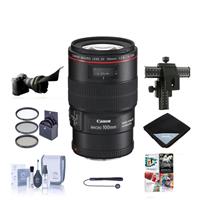 Canon EF 100mm f/2.8L IS USM Macro AF Lens Kit - USA - with 67mm Photo Filter Kit, Lens Cap Leash, Cleaning Kit, Four Way Focusi