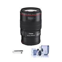 Canon EF 100mm f/2.8L IS USM Macro Auto Focus Lens - U.S.A. - Includes Cleaning Kit, Capleash II