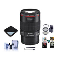 

Canon EF 100mm f/2.8L IS USM Macro AF Lens Kit, - U.S.A - with 67mm Filter Kit, Lens Cap Leash, Lens Cleaning Kit, Lens Wrap (15x15), PC Software Package