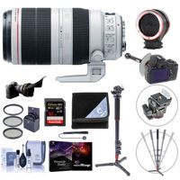 

Canon EF 100-400mm f/4.5-5.6L IS II USM Zoom Lens - Bundle with 77mm Filter Kit, 4 Section Monopod, Lens Changing Kit Adapter, FocusShifter DSLR Follow Focus, 32GB SDHC Card, Pro Software, And More