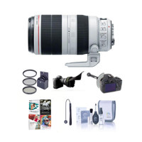 

Canon EF 100-400mm f/4.5-5.6L IS II USM Zoom Lens USA - Bundle with 77mm Filter Kit (UV/CPL/ND2), FocusShifter DSLR Follow Focus & Rack Focus, Cleaning Kit, Cap Leash, Flex Lens Shade, Pro Software Package for Windows