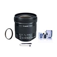 Canon EF-S 10-18mm f/4.5-5.6 IS STM Lens - Bundle with 67mm UV Filter, Cleaning Kit, Capleash II