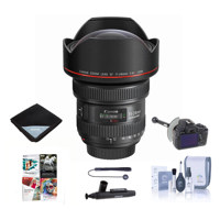 

Canon EF 11-24mm f/4L USM Ultra-Wide Zoom Lens - Bundle with FocusShifter DSLR Follow Focus & Rack Focus, Lens Wrap (19x19), Cleaning Kit, Cleaner, Universal Lens Cap Tether, Pc Software Package