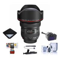 

Canon EF 11-24mm f/4L USM Ultra-Wide Zoom Lens - Bundle with FocusShifter DSLR Follow Focus & Rack Focus, Lens Wrap (19x19), Cleaning Kit, Cleaner, Universal Lens Cap Tether, Mac Software Package