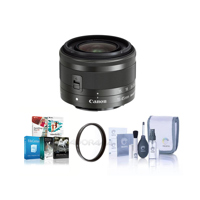 

Canon EF-M 15-45mm f/3.5-6.3 IS STM Lens, Black - BUNDLE With 49mm UV Filter, Cleaning Kit, Software Package
