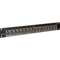 

Canare 1RU A/V Bulkhead Panel, 16 Flush Mount XLR3-32F77 Type Connectors