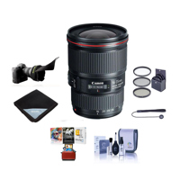 

Canon EF 16-35mm f/4.0L IS USM Ultra Wide Angle Zoom Lens - USA Warranty - Bundle with 77mm Filter Kit, Lens Wrap (19x19), Cleaning Kit, Lens Capleash, Flex Lens Shade, MAC Software Package
