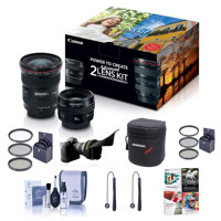 

Canon EF 17-40mm f/4L USM / EF 50mm f/1.4 USM, Advanced 2 Lens Kit - Bundle With 58mm Filter Kit, 77mm Filter Kit, Flex Lens Shade, Cleaning Kit, 2x Capleash, Lens Case, Sotware Package