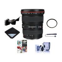 

Canon EF 17-40mm f/4L USM Ultra Wide Angle Zoom Lens - BUNDLE with 77mm UV Wide Angle Filter, Flex Lens Shade, Lens Cap Leash, Cleaning Kit, Lens Wrap (15x15), with Pro Software Package