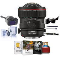 

Canon TS-E 17mm f/4L Tilt-Shift Manual Focusing Lens for EOS - USA - Bundle with FocusShifter DSLR Follow Focus & Rack Focus, Flex Lens Shade, Cleaning Kit, Lens Cleaner, Mac Software Package