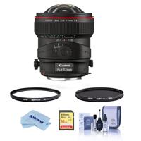 

Canon TS-E 17mm f/4L Tilt-Shift Manual Focusing Lens for EOS USA - Bundle With Hoya 77mm 10-Layer HMC UV Filter, Hoya 77mm HMC Circular Polarizer Filter, 16GB SDHC Card, Cleaning Kit, M/Fiber Cloth