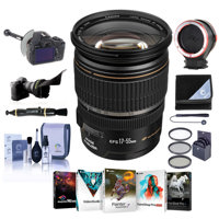 

Canon EF-S 17-55mm f/2.8 IS USM Digital SLR Zoom Lens - Bundle With 77mm Filter Kit, FocusShifter DSLR Follow Focus, Peak Lens Changing Kit Adapter, Flex Lens Shade, Software Package, Lens Wrap, More