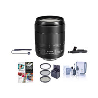 

Canon EF-S 18-135mm f/3.5-5.6 IS USM Lens U.S.A. - Bundle with 67mm Filter Kit, Cleaning Kit, Lens Cleaner, Lenscap Leash, Software Package