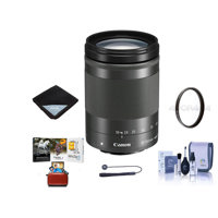 

Canon EF-M 18-150mm f/3.5-6.3 IS STM Lens, Graphite - Bundle With 55mm Uv Filter, Lens Wrap (15x15), Cleaning Kit, Capleash II, Mac Software Package