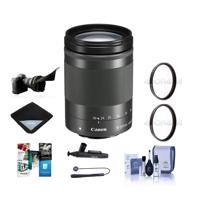 

Canon EF-M 18-150mm f/3.5-6.3 IS STM Lens, Graphite - Bundle With 55mm Uv Filter, Lens Wrap (15x15), Flex Lens Shade, 55mm CPL Filter, Cleaning Kit, Lens Cleaner, Capleash II, Software Package
