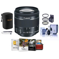 

Canon EF-S 18-55mm f/4-5.6 IS STM Lens, (0.25m) Closest Focusing Distance - Bundle With 58mm Filter Kit, Lens Pouch, Cleaning Kit, Capleash II, MAC Software Package