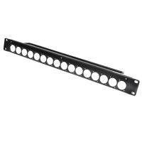 

Canare Custom A/V Connector Flat Panel with Cable Tie Bar, 1RU, Neutrik D Type, 16 Holes