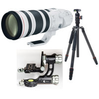

Canon EF 200-400mm f/4L IS USM with Built-in Extender 1.4x Lens USA Warranty - Bundle With FotoPro X-Go Max Carbon Fiber Tripod with Built-In Monopod FPH-62Q Ball Head, Fotopro E-6H Gimbal Head Black
