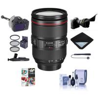 

Canon EF 24-105mm f/4L IS II USM AutoFocus Wide Angle Telephoto Zoom Lens U.S.A. Warranty - Bundle With 77mm Filter Kit, FocusShifter DSLR Follow Focus, Flex Lens Shade, Software Package, And more