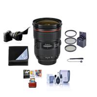 

Canon EF 24-70mm f/2.8L II USM Zoom Lens - U.S.A. Warranty - Bundle - with 82mm Filter Kit, Flex Lens Shade, Lens Wrap, Cleaning Kit, Lens Cap Leash, Mac Software Package