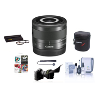 

Canon EF-M 28mm f/3.5 Macro IS STM Lens U.S.A. Warranty - Bundle with 43mm Filter Kit, Soft Lens Case, Flex Lens Shade, Cleaning Kit, Capleash, Software Package